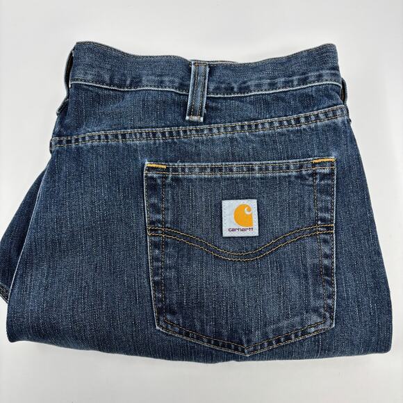 Carhartt Other - Carhartt Men's‎ 42x32 Blue Medium Wash Cotton Blend Jeans